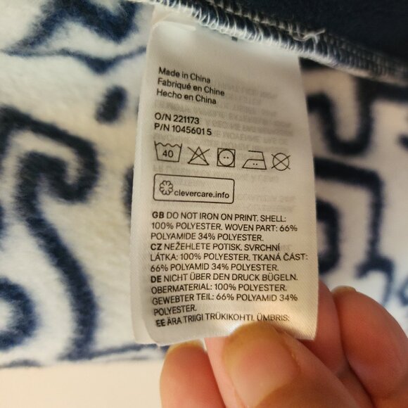 Keith Haring x H&M Fleece Jacket White &Navy Doodle Unisex Adult M Urban Artsy - Picture 16 of 16